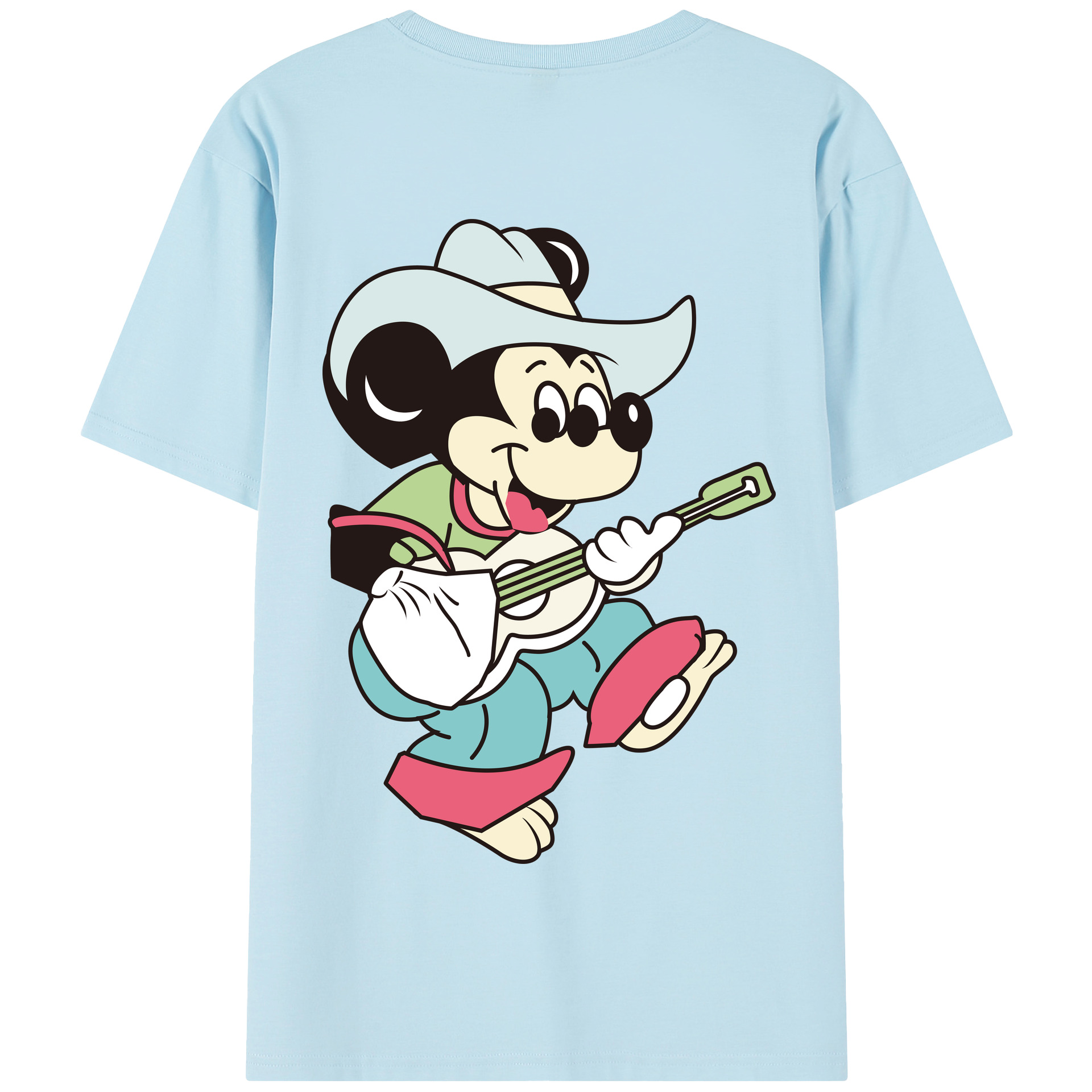 （画像用） ミッキーマウス Mickey Mouse 綿100％半袖Tシャツ（背面プリント）